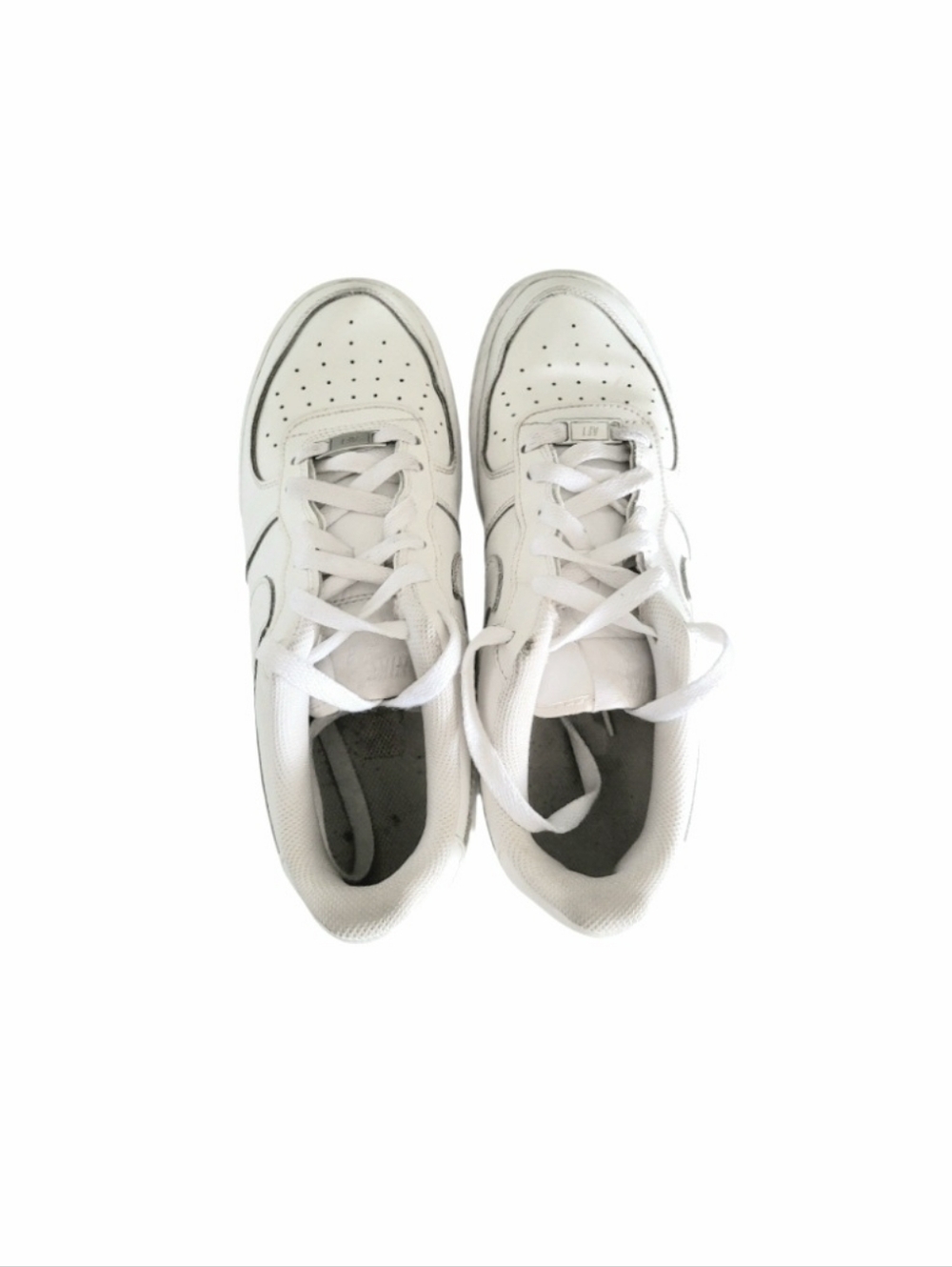 Youth Nike AF1 Air Force One White Leather Athletic Sneaker 7 7Y Boy Girl Kid - Picture 5 of 7